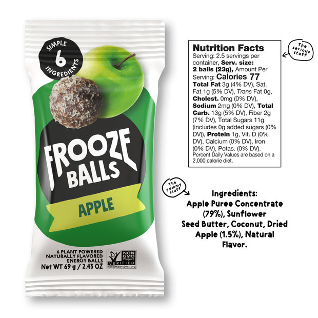Frooze Balls Apple Fruit Ball Snack — 8 Packs (6-ct Each)