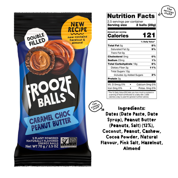 Frooze Balls Caramel Choc Peanut Butter - 8 Pack (5ct Each)