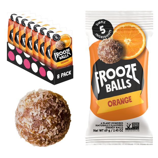 Frooze Balls Orange Fruit Ball Snacks — 8 Packs (6-ct each)